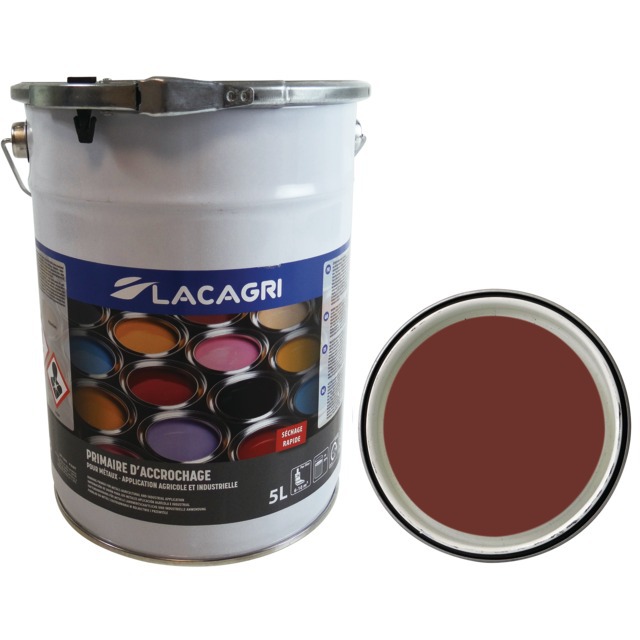 Peinture Primaire Brun Rouge Seau 5L Lacagri référence fournisseur 1676443